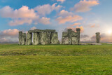 Fototapeta Sawanna - View of Stonehenge monument in United Kingdom