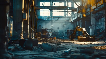Aufkleber - Abandoned factory : Generative AI