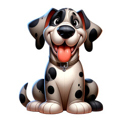 Wall Mural - Funny Cartoon Dog. Cute Great Dane Clipart	