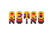 © 9scorpions.studio9 - Retro Typography Flat Sticker Design