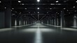 © Generative AI - Empty hall exhibition centre.The backdrop for exhibition stands, booth,market,trade show.Conversation for activity,meeting.Arena for entertainment,event,sports.Indoor for Factory,showr : Generative AI