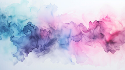 Wall Mural - Delicate ink blots merging on damp paper, creating a pastel watercolor dream.