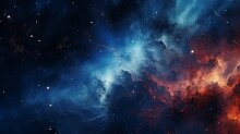 Nebula Somewhere In Milky Way. Deep Space Image, Science Fiction Fantasy In High Resolution Ideal For Wallpaper And Print.