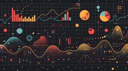 Wall Mural - Making Sense of Data: Unleashing Potential with Diagrams, Graphs, and Charts