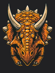 Wall Mural - triceratops illustration