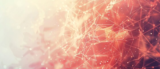 Fototapete - Graph of a technology network abstract background