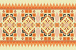 Floral pixel art pattern on white background.geometric ethnic oriental embroidery vector illustration.pixel style,abstract background,cross stitch.design for texture,fabric,cloth,scarf, table runner.