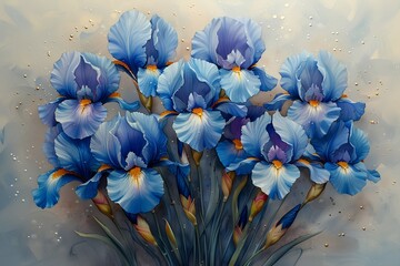 Bouquet of irises