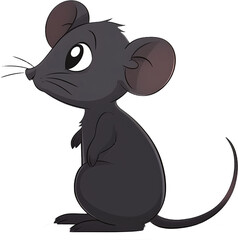 Wall Mural - Minimalist Magic: Simple Cartoon Mouse