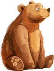 Wall Mural - Adorable Adventure: Cute Bear Illustration