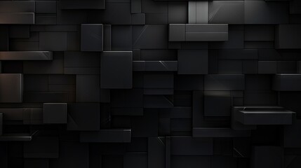 Wall Mural - Dynamic abstract black background: textured mosaic layers conveying modern business concept

