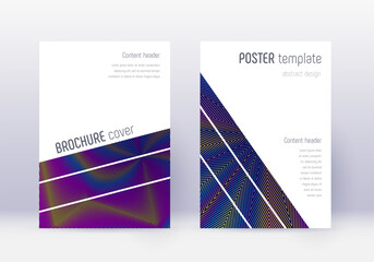 Poster - Geometric cover design template set. Rainbow abstr