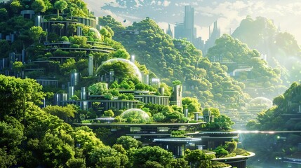 Wall Mural - Planting trees, earth, hopeful future