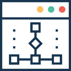 an icon of coding flat design