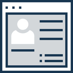 Modern flat icon of my account 