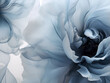 Gentle blue background with peony petals. Beautiful flower close up.