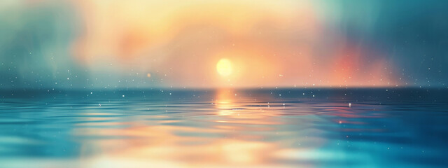 Wall Mural - sun, sunset, nature, water, sea, sky, landscape, sunlight, ocean, beauty