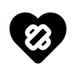 wounded heart glyph icon