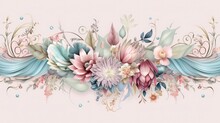 Boho Floral Background