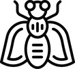 Tsetse icon outline vector. Fly insect buzz. Housefly beetle wings