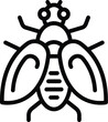 Solitary tsetse icon outline vector. Disease wings. Buzz bee bait