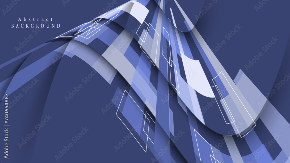 Modern abstract blue square background with 3d concept. Modern blue ...