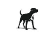 Logo of standing Bull dog icon vector silhouette isolated design