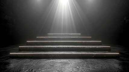 3d illustration empty podium with abstact background very realistic front view mock up