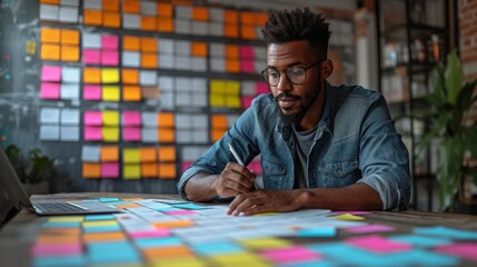 Wall Mural - ux designer web brand phone smartphone layout geek business prototype internet goals sketch plan wri