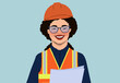 © ADDICTIVE STOCK - Smiling female engineer with plans on construction site