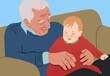 © ADDICTIVE STOCK - Tender moment between grandfather and grandchild
