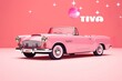 Pink luxury car with pink background pink world Ai Generated 