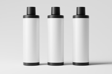 Sticker - Black Matte Plastic Bottle Mockup