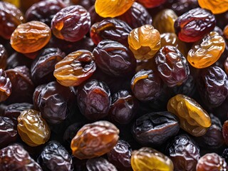 Canvas Print - close up raisins in a bowl