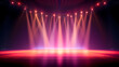 © ma - The stage background is illuminated by the light of a spotlight