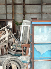 Canvas Print - abandoned house in the Thailand