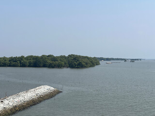 Poster - the coast of the island in Chachoengsao Thailand