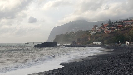 núvens, céu, azul, branco, paisagem, horizonte, ilha, ilha da madeira, natureza, costa, praia, vista, mar, água, paz