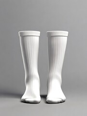 a pair of white Socks Mockup