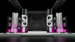 © Atlantist studio - Big Stage with modern audio system, concert hall stage, large, multiple speakers, sound systems