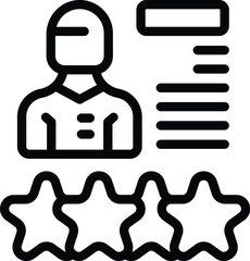 Sticker - Seeking best doctor icon outline vector. House clinic. Patient care