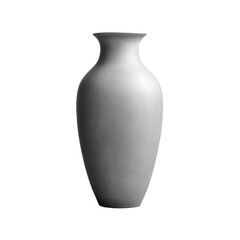 Wall Mural - One grey vase isolated on white background