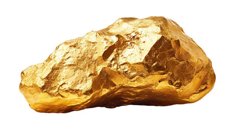 Wall Mural - Shimmering gold nugget, cut out