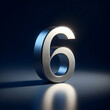 © Art - number six on background. Symbol 6  . Invitation for a birthday party, business anniversary, or any event celebrating a sixth  milestone