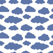 © Iryna - Blue cloud seamless pattern isolated Stencil Vector stock illustration EPS 10