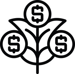 Wall Mural - Financial uplift icon outline vector. Monetary boost. Business positive revenue