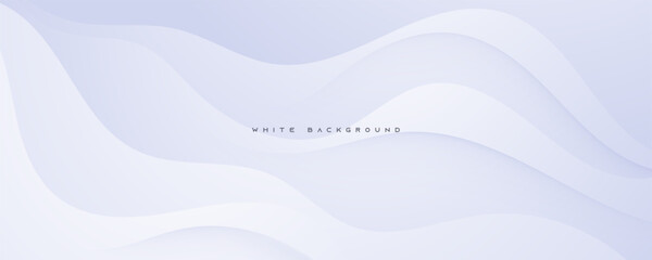 Abstract modern wavy white background smooth color decorative shape design.