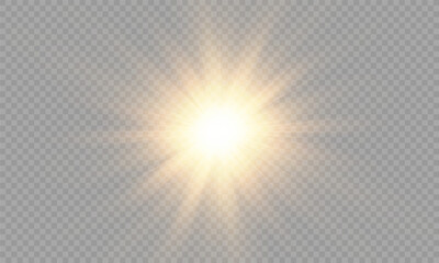 Vector transparent sunlight with special lens flare effect. png	
