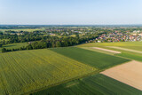 Fototapeta Do pokoju - saftige Felder von oben aus der Luft, Deutschland
