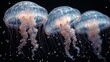 Group of Jellyfish Floating in Water